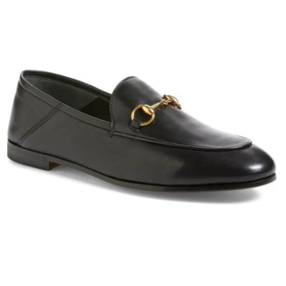 GUCCI Brixton Horsebit Black Leather Foldable Blogger Favorite Celebrity Loafer - Picture 12 of 15